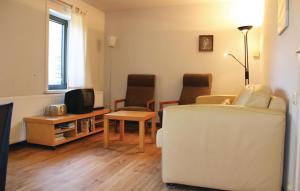 ディクスムイデにあるAmazing Apartment In Diksmuide With Kitchenのリビングルーム(ソファ、テレビ付)