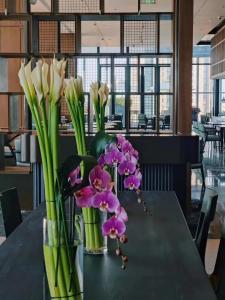 成都雅诗阁秦皇服务公寓餐厅或其他用餐的地方
