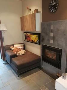 Rúm í herbergi á L 'Anima BB & table d'hôte