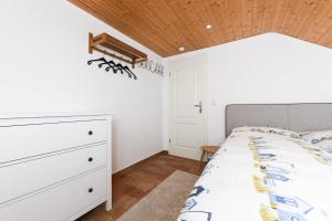 Postel nebo postele na pokoji v ubytování Ferienhaus Sternenklar