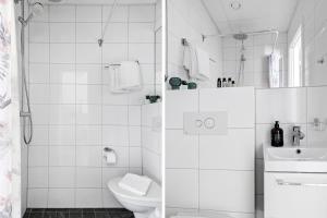 Bilik mandi di Forenom Aparthotel Stockholm Bromma