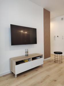 Televízia a/alebo spoločenská miestnosť v ubytovaní ENDURO apartament przy Szyndzielni i Dębowcu