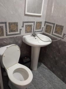 Koupelna v ubytování Likas haus