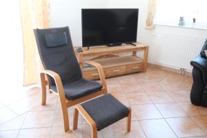 TV a/nebo společenská místnost v ubytování Wiesenblick Fenja