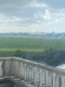 a view of a field from a building with a skate park at 29 The Square in Listowel