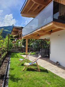 Ogród w obiekcie Alpen Quartier