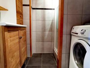 un piccolo bagno con lavatrice di Appartement Les Gets, 3 pièces, 5 personnes - FR-1-598-51 a Les Gets