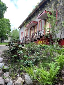 a building with a bunch of plants in front of it at Koulumäen B&B in Kärkölä