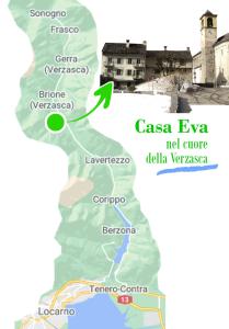 un mapa de la ciudad de Cassis en Casa Eva en Brione