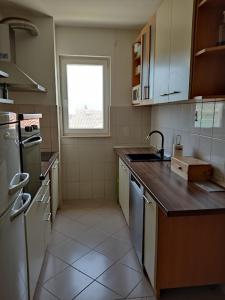 Kuchyňa alebo kuchynka v ubytovaní Deep blue apartment