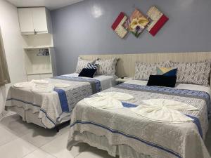 Chalé Temporada Porto dos Lençóis - Lençóis Maranhenses客房内的一张或多张床位