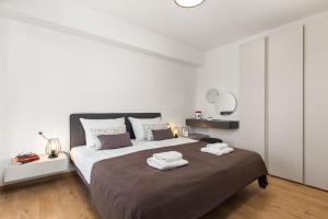 Postel nebo postele na pokoji v ubytování Apartment VAL