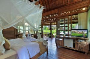 Μια τηλεόραση ή/και κέντρο ψυχαγωγίας στο Hanaya Ubud Villa