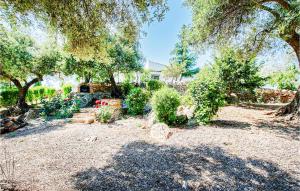 a garden with trees and a house in the background at Awesome Home In Constantina With Wifi in Constantina +6 photos