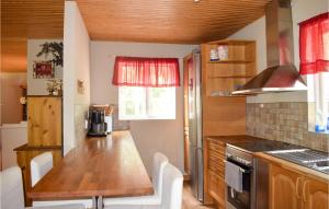 Kuchyň nebo kuchyňský kout v ubytování Nice Home In Ryd With Sauna
