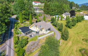 A bird's-eye view of Gorgeous Home In Hatlestrand With House Sea View