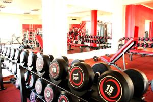 Fitness centrum a/nebo fitness zařízení v ubytování FusGym Resort