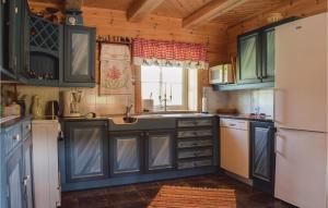 Dapur atau dapur kecil di Lovely Home In Fyresdal With House A Mountain View
