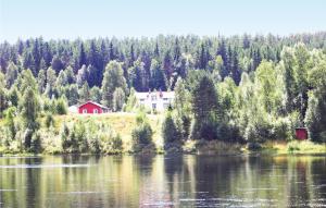 een huis op een heuvel naast een waterlichaam bij Awesome Home In Hljes With 1 Bedrooms in Höljes