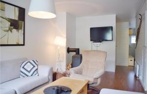 uma sala de estar com um sofá e cadeiras e uma televisão em Gorgeous Apartment In Uvdal With Wifi em Uvdal