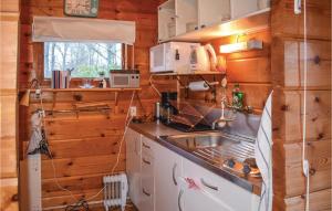 una cocina con fregadero y encimera en 1 Bedroom Awesome Home In Torsås, en Torsås 6 fotos más
