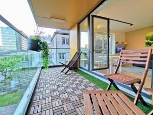 Balkón nebo terasa v ubytování Scandian Apartments - City Hub Tallinn