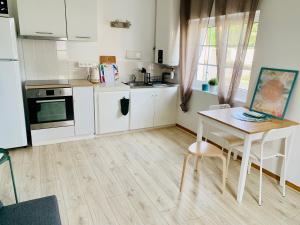 Kuchyň nebo kuchyňský kout v ubytování APPARTEMENT T2 GUETHARY CENITZ