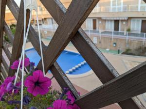 Basen w obiekcie SunRise Den, a pie de playa, vista al mar y piscina lub w pobliżu