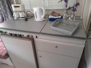 Kuchyň nebo kuchyňský kout v ubytování Romala's Home Caravan