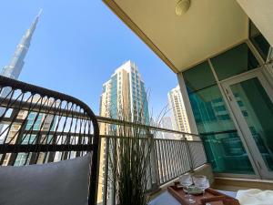 Balkón nebo terasa v ubytování HiGuests - Amazing Apartment overlooking Burj Khalifa!