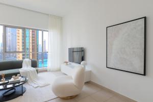 Posezení v ubytování HiGuests - Amazing Apartment overlooking Burj Khalifa!