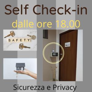 un collage de fotos de un baño con puerta en Terra Ciociara B&B, en Frosinone