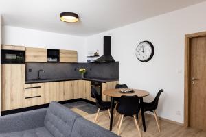 Kuchyň nebo kuchyňský kout v ubytování Apartmán 21 Hubertus