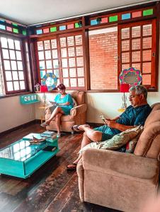 Khu vực ghế ngồi tại Varandas do Arraial- Hostel