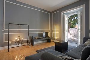 Χώρος καθιστικού στο Portas do Castelo Apartments