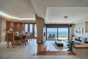 Χώρος καθιστικού στο Luxury Villa Argi infinity private pool