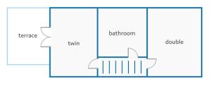 The floor plan of Villa Rafaleta by Villa Plus