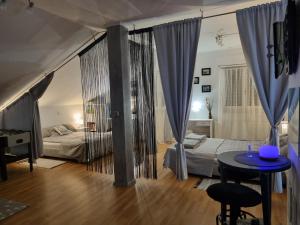 Posteľ alebo postele v izbe v ubytovaní Apartman Atelier + 37 fotografií