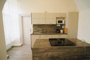 Kuchyňa alebo kuchynka v ubytovaní Apartmán U kostela