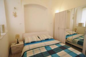 Postel nebo postele na pokoji v ubytování Apartmán U kostela