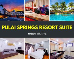 un collage de photos d'un complexe avec une piscine dans l'établissement Amazing View Resort Suites - Pulai Springs Resort, à Skudai