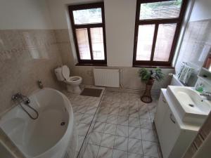 Koupelna v ubytování Apartmány Vranov