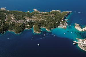 an aerial view of a small island in the water at Hotel Kyrie Isole Tremiti in San Domino