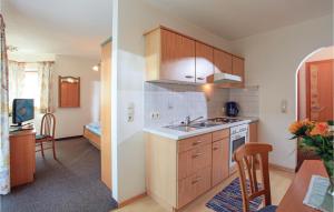 キルヒベルク・イン・チロルにあるBeautiful Apartment In Kirchberg With Kitchenのキッチン(シンク、カウンタートップ付)