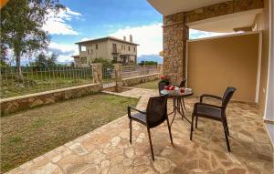 A balcony or terrace at Nice Apartment In Nafpaktos With Wifi