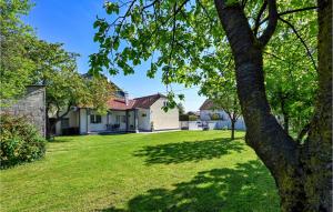 una casa con un patio verde con un árbol en 2 Bedroom Beautiful Home In Trnovec en Trnovec