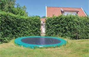 een kleine trampoline in de tuin van een huis bij Buitengoed Het Lageveld - 51 in Hoge-Hexel