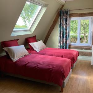 Кровать или кровати в номере Domaine des Thyllères,Cottage 6 Personnes