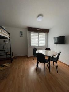 TV a/nebo společenská místnost v ubytování Studio ISARD, wifi et parking gratuit, Navette gratuite au pied de la résidence, possibilité forfait ménage et location linge de lit et toilette, à 10 minutes à pied du centre ville