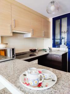 Küche/Küchenzeile in der Unterkunft ESTRELLA honey apartment